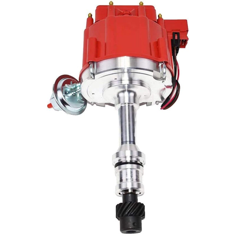 A-Team Performance HEI Complete Distributor & Ignition Coil - Red Cap - 65KV High-Voltage Performance Ignition Coil - CNC Aluminum Shaft & Hardened Gears - Compatible with Oldsmobile V8 260-455 - Image 5